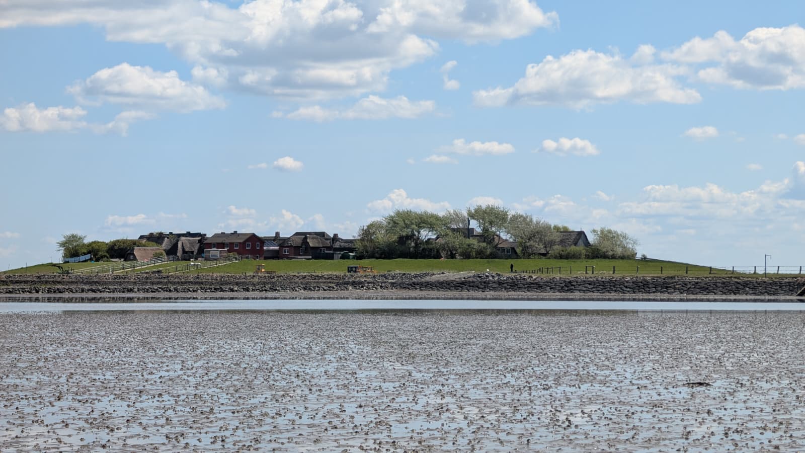 Hallig Oland vom Watt aus